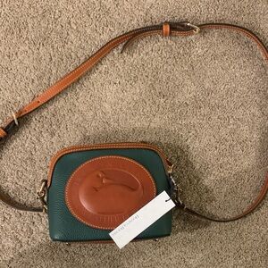 Dooney & Bourke Leather Heritage Minu Duck Domed Crossbody in Forest
